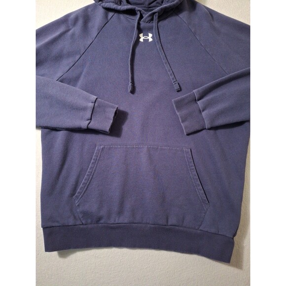 Under Armour Hoodie Mens Large Blue Pullover Sweatshirt Long Sleeve - Picture 2 of 7